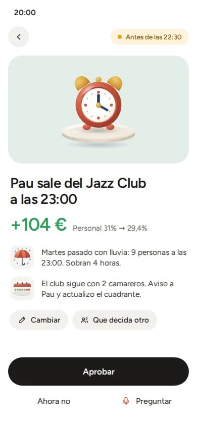 Propuesta de Maitre en la app
